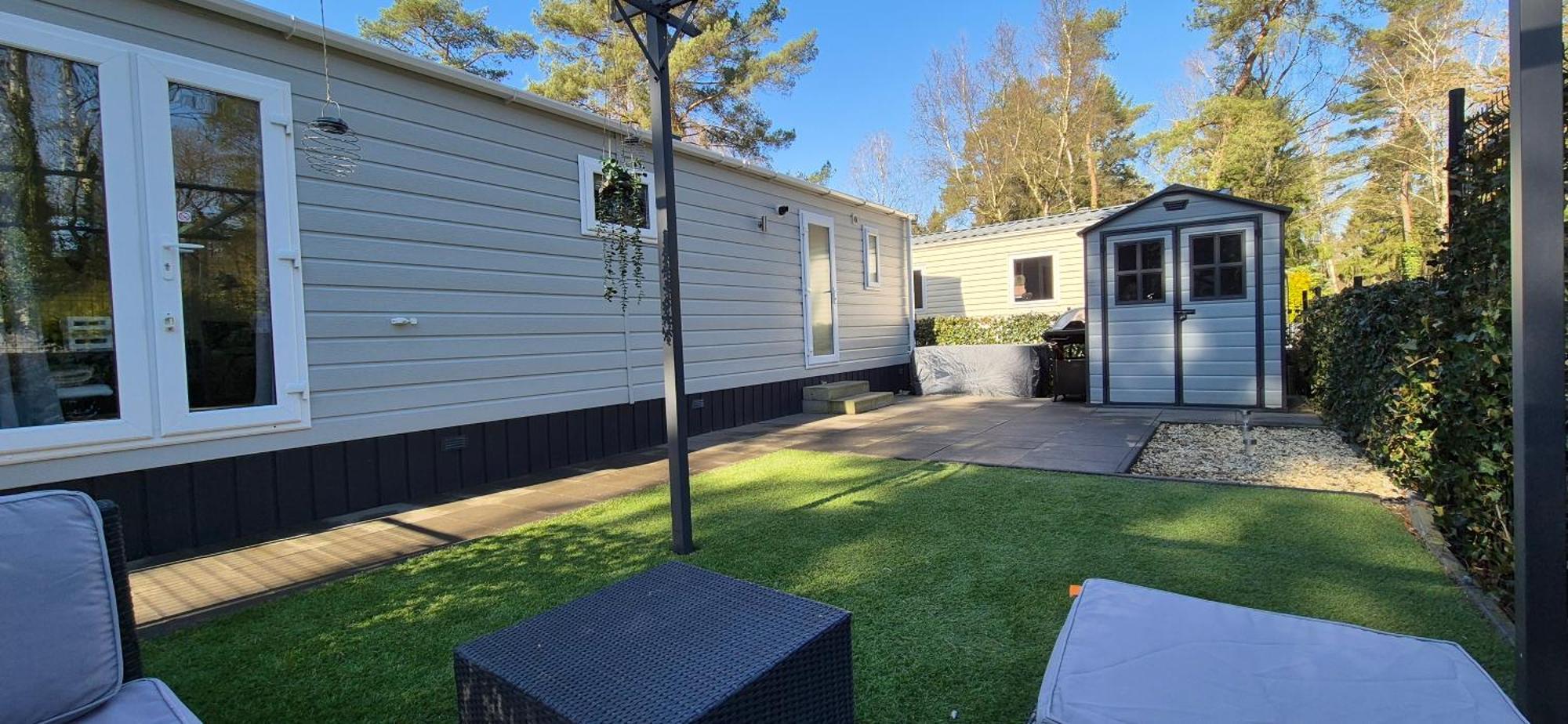 Het Veluwse Boshuisje Knus Chalet Met Omheinde Tuin Op De Veluwe Хундерло Экстерьер фото
