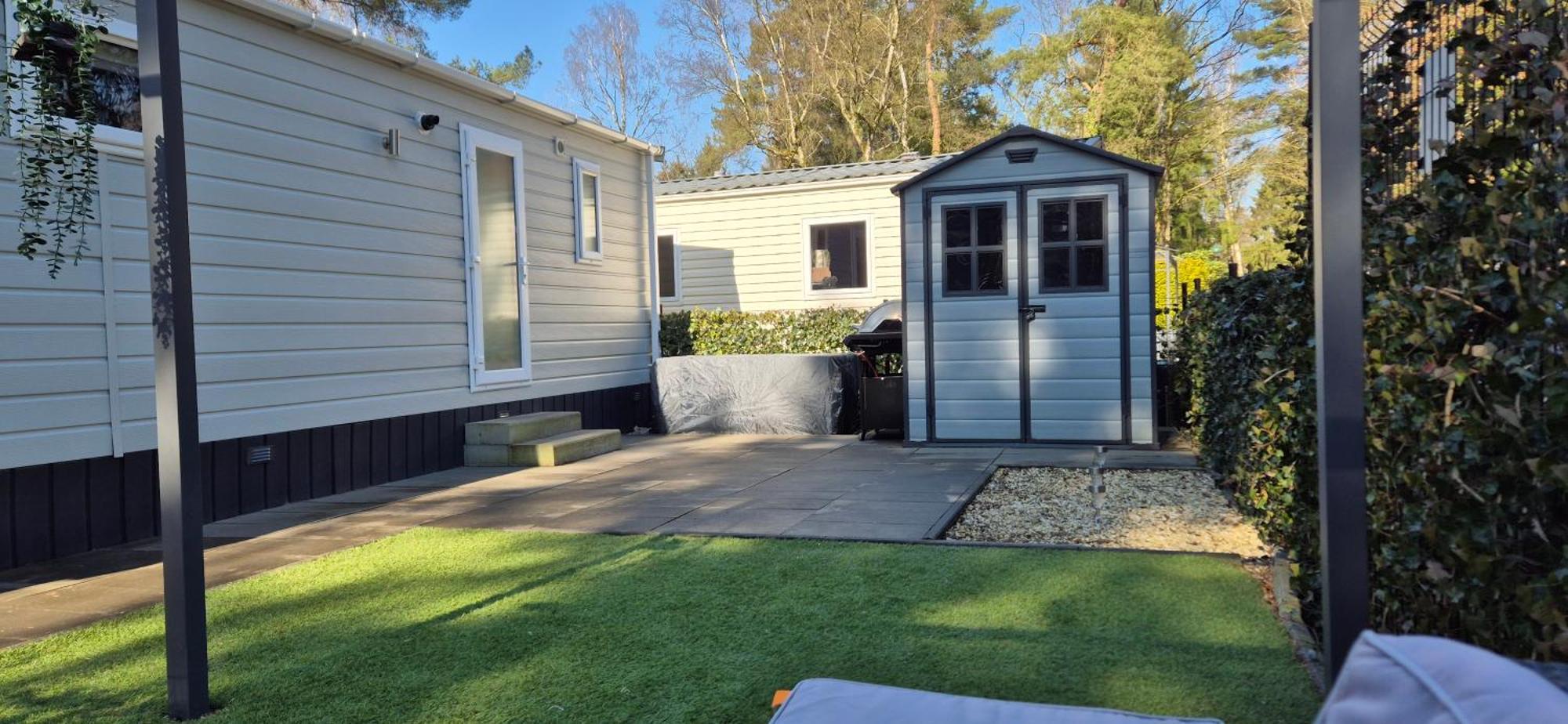 Het Veluwse Boshuisje Knus Chalet Met Omheinde Tuin Op De Veluwe Хундерло Экстерьер фото